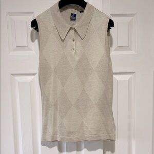 WOMENS CALLAWAY  SLEEVELESS LINEN SILK BLEND GOLF SWEATER FOR NORDSTROM SIZE L
